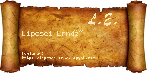 Lipcsei Ernő névjegykártya